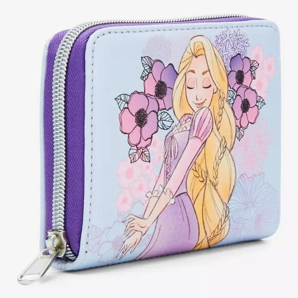 Loungefly Disney Tangled Wallet Rapunzel Pastel Floral Zip Around - Picture 3 of 4